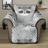 Cute raccoons leaves dot Recliner Cover Protector