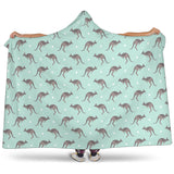 Kangaroo Pattern Background Hooded Blanket