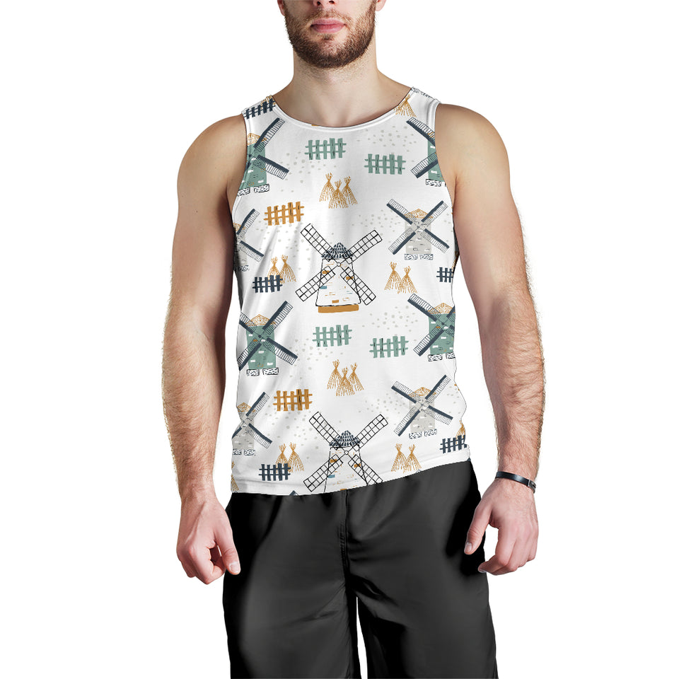 windmill pattern Men Tank Top