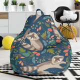 Raccoon Tropical Leaves Pattern Bean Bag Cover