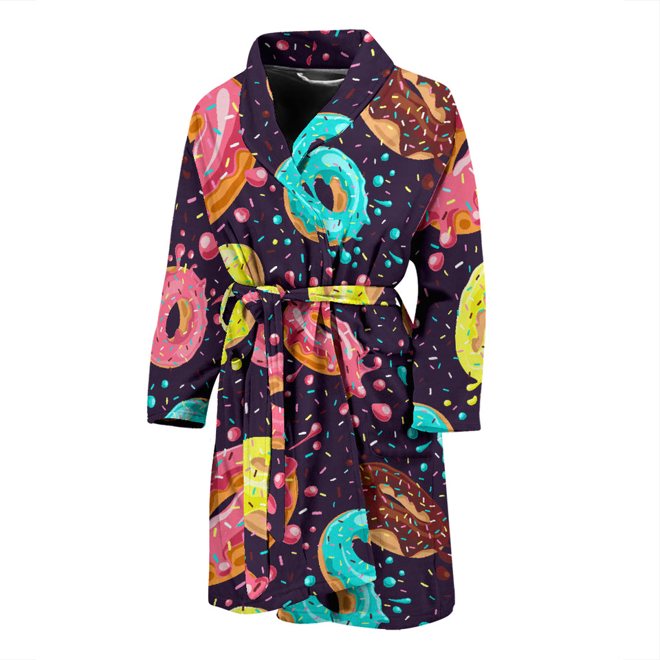 Colorful Donut Glaze Pattern Men'S Bathrobe
