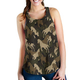 Horse Camo Camouflage Pattern Women Racerback Tank Top
