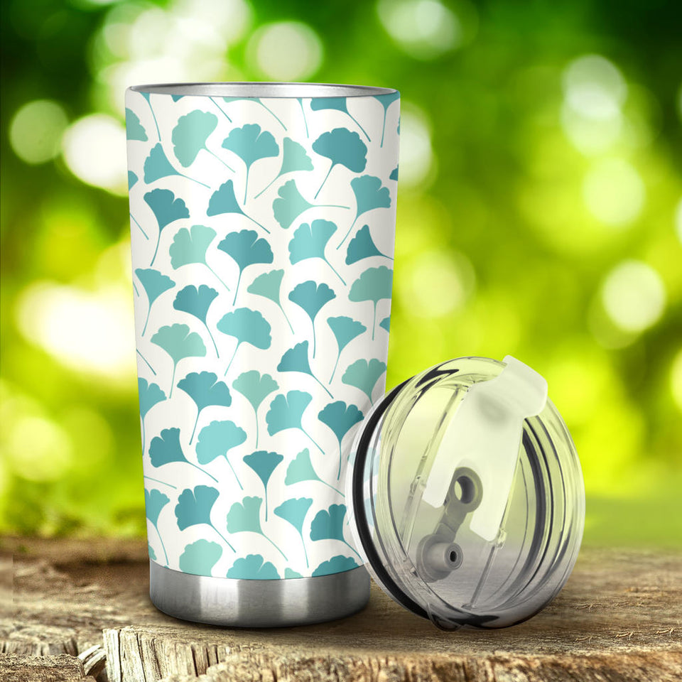 Green Ginkgo Leaves Pattern Tumbler