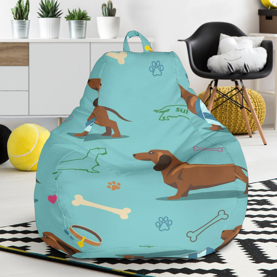 Dachshund Decorative Background Bean Bag Cover