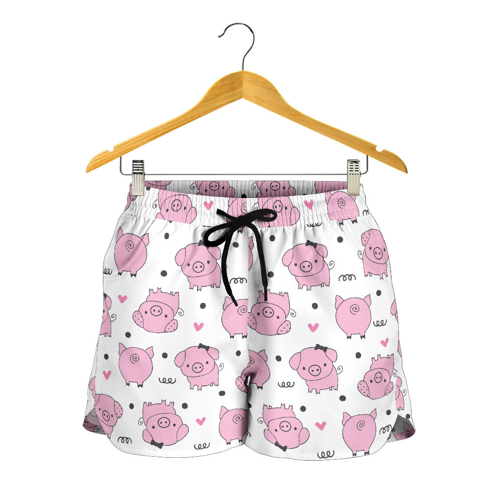 Pig Pattern Print Design 03 Women Shorts