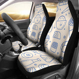 Cute Sushi Icon Pattern  Universal Fit Car Seat Covers