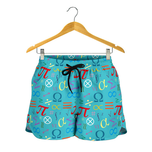 Math Pattern Print Design 02 Women Shorts