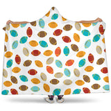 Colorful American Football Ball Pattern Hooded Blanket