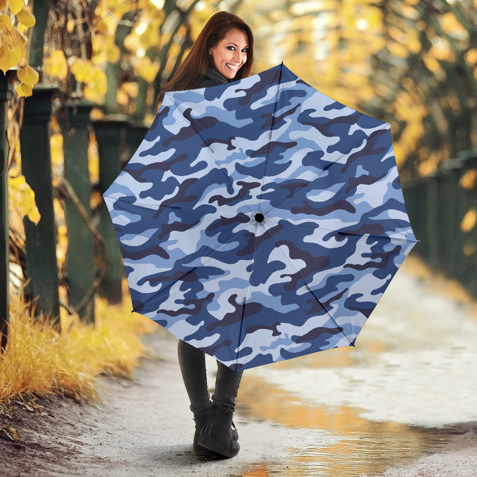 Blue Camo Camouflage Pattern Umbrella