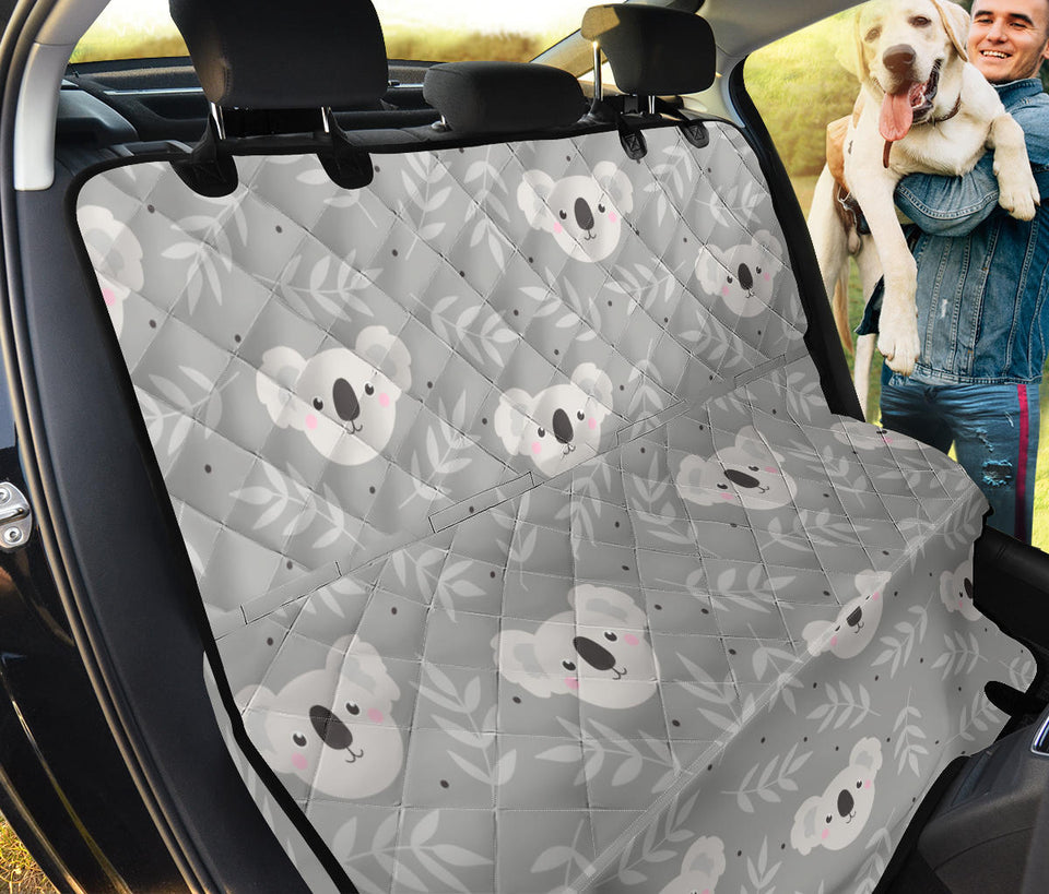 Cute Koala Leaves Pattern Dog Car Seat Covers