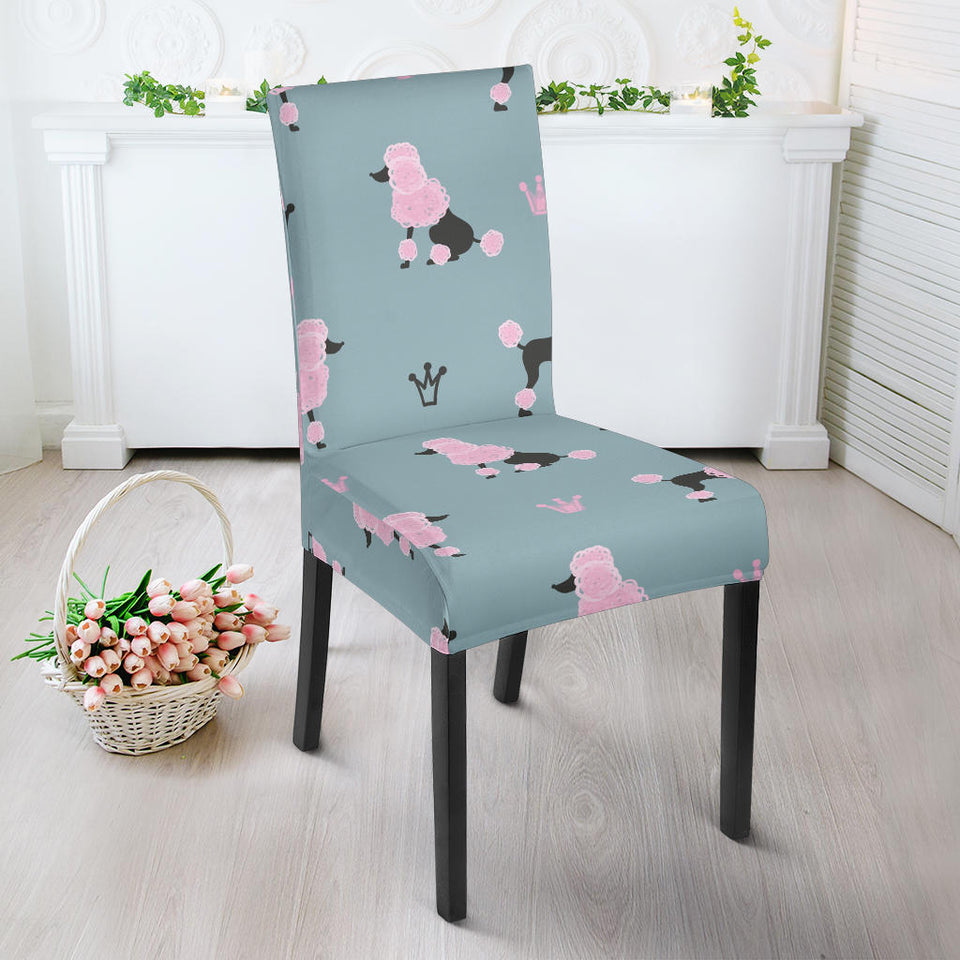 Poodle Dog Pattern Dining Chair Slipcover