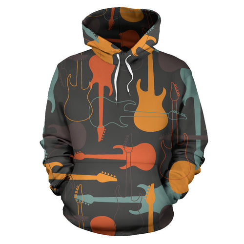 Electric Guitars Pattern Men Women Pullover Hoodie