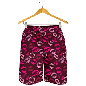 Lips Pattern Print Design 03 Men Shorts
