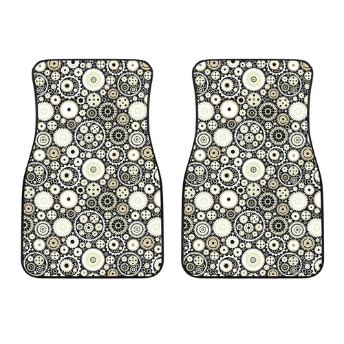 Gear Pattern Print Design 02 Front Car Mats