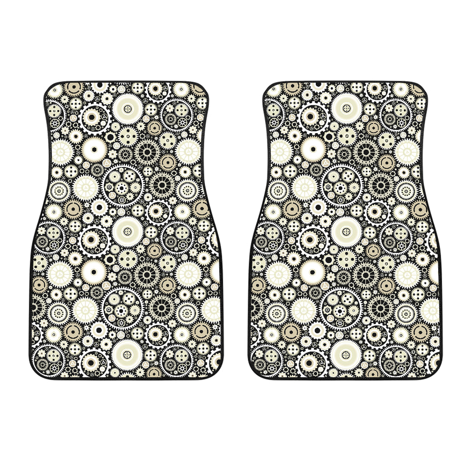Gear Pattern Print Design 02 Front Car Mats