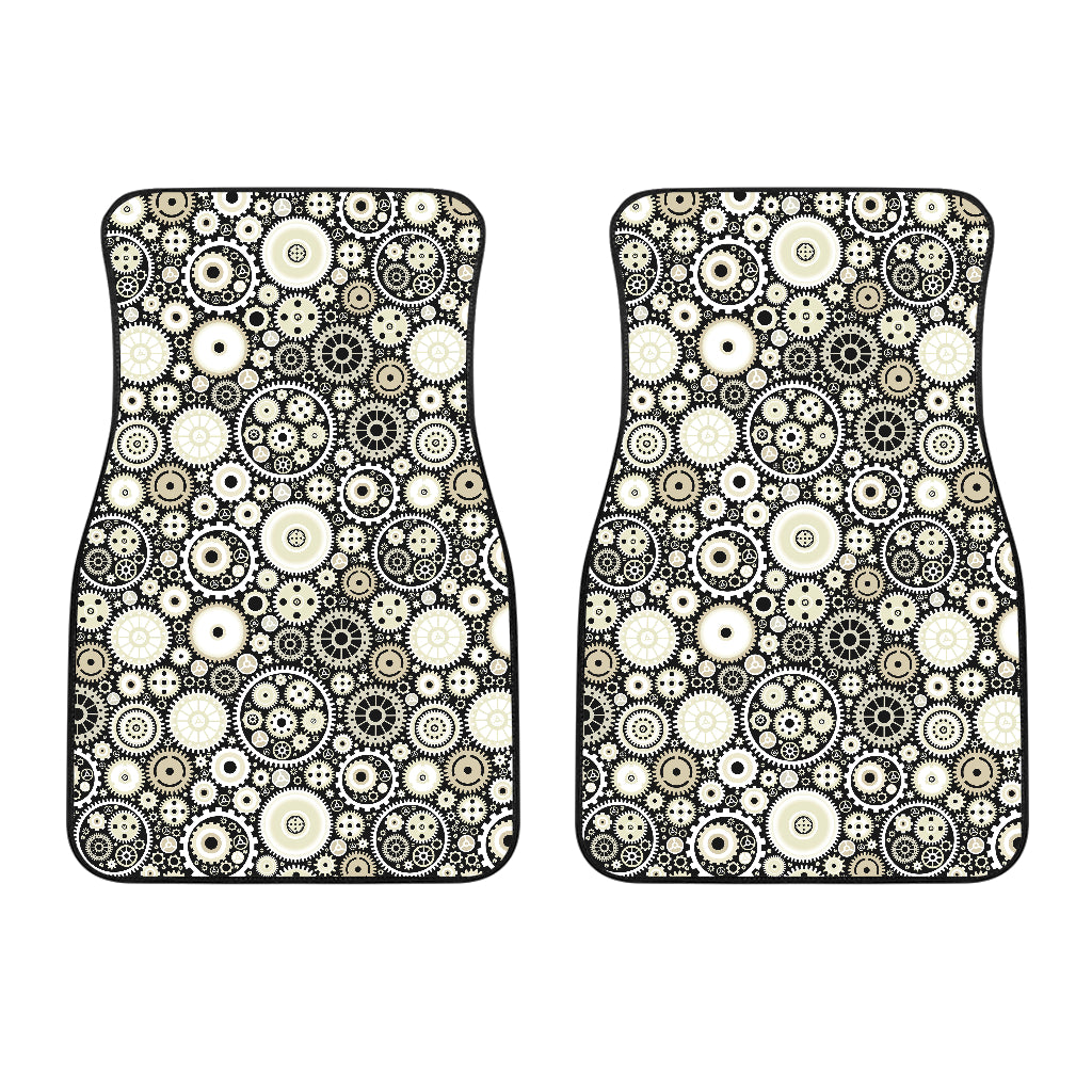 Gear Pattern Print Design 02 Front Car Mats