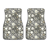 Gear Pattern Print Design 02 Front Car Mats