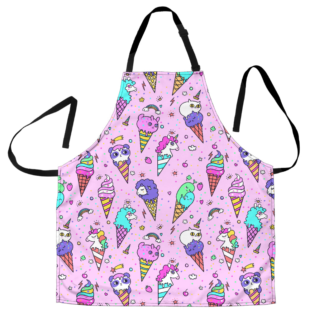 Cute Ice Cream Cone Animal Pattern Adjustable Apron