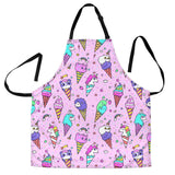 Cute Ice Cream Cone Animal Pattern Adjustable Apron