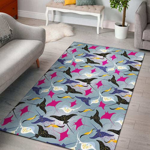 Stingray Pattern Print Design 01 Area Rug