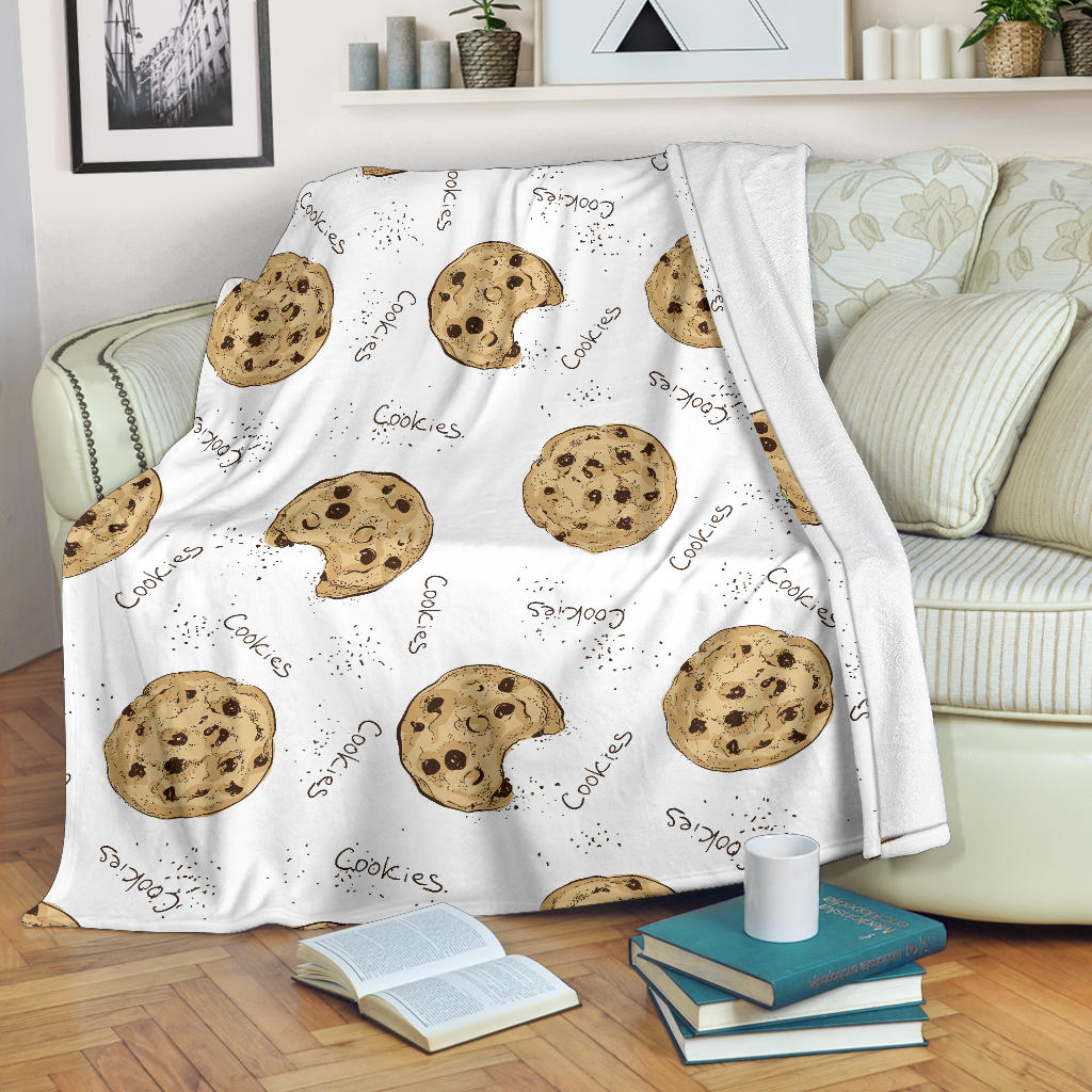 Sketch Style Cookie Pattern Premium Blanket