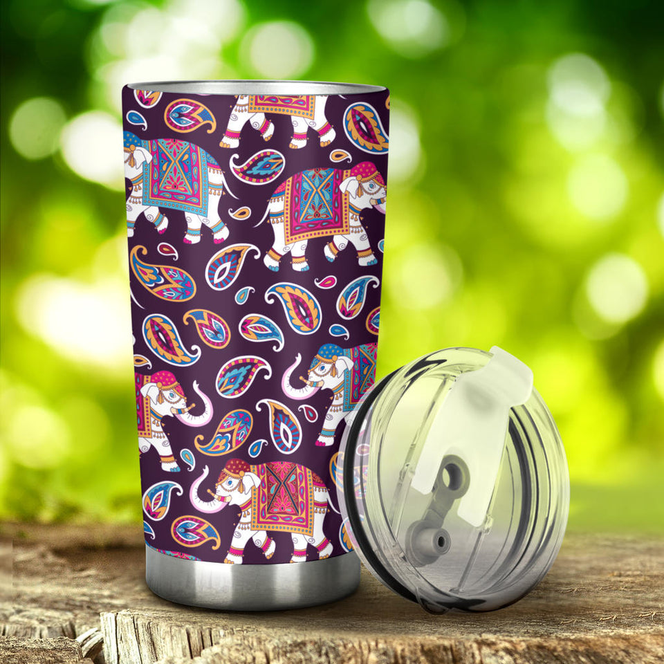 Elephant Indian Style Ornament Pattern Tumbler
