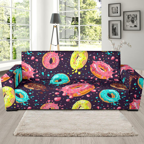 Colorful Donut Glaze Pattern Sofa Slipcover