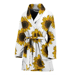 Sunflowers Design Pattern Women'S Bathrobe