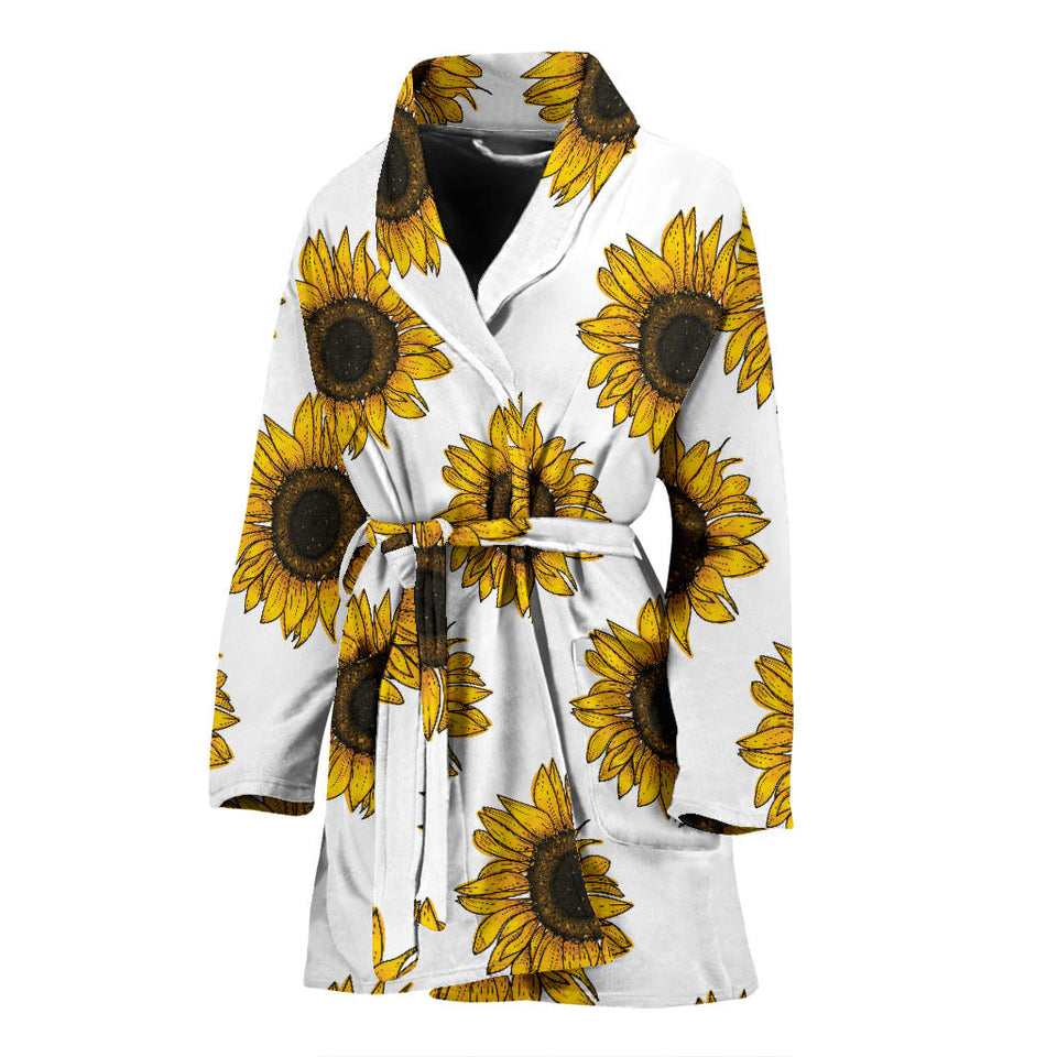 Sunflowers Design Pattern Women'S Bathrobe