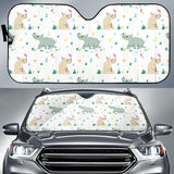 Cute Rhino Pattern Car Sun Shade