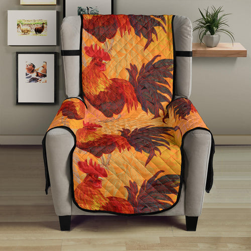 red rooster chicken cock pattern Chair Cover Protector