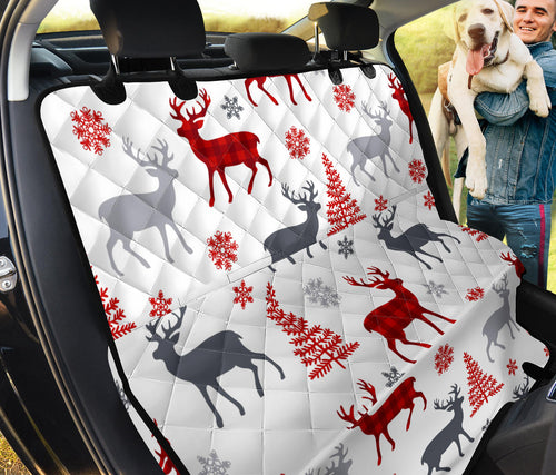 Deer Tree Snowflakes Chrismas Pattern Dog Car Seat Covers