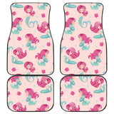 Cute Little Mermaid Pattern Front And Back Car Mats