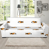 Cute Beagle Dog Sleeping Pattern Sofa Slipcover