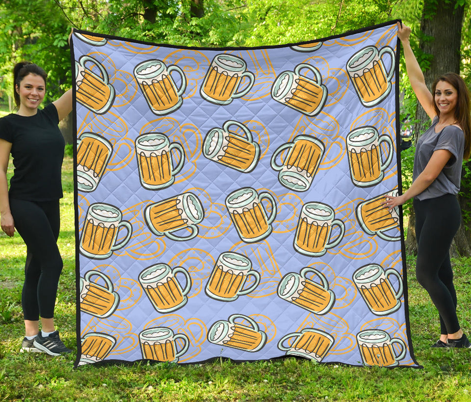 Beer Pattern Premium Quilt