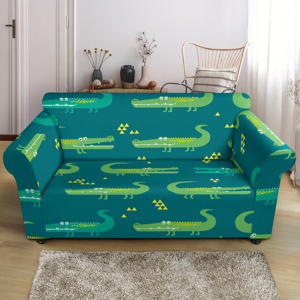 Crocodile Pattern Loveseat Couch Slipcover