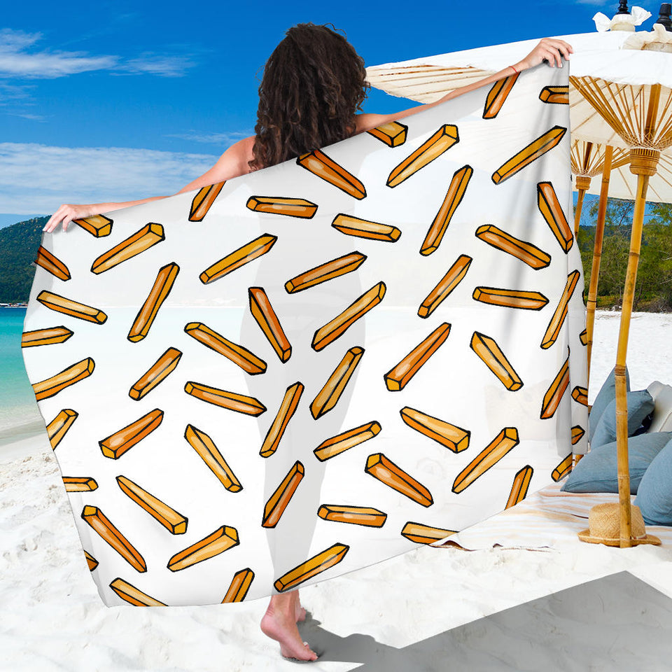 French Fries Potato Pattern Sarong