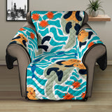Cute sea otters fishe sea urchin pattern Recliner Cover Protector