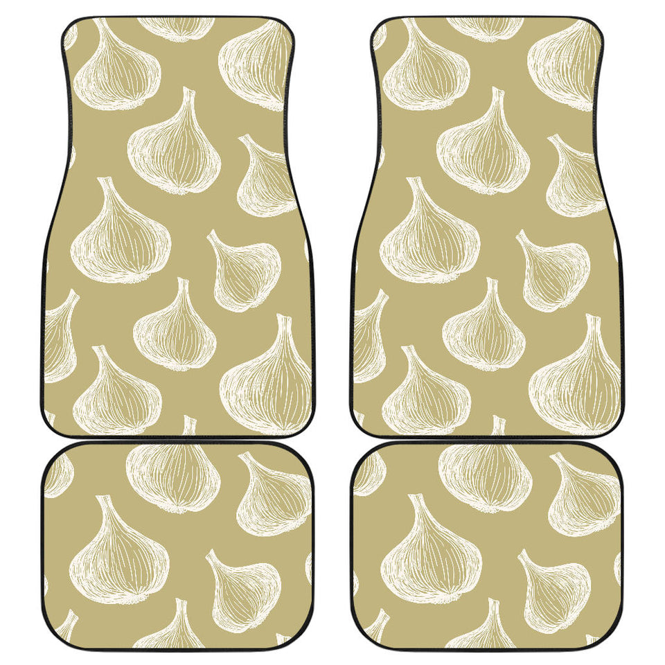 Garlic Design Pattern Front And Back Car Mats