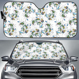 Peacock Feather Pattern Car Sun Shade