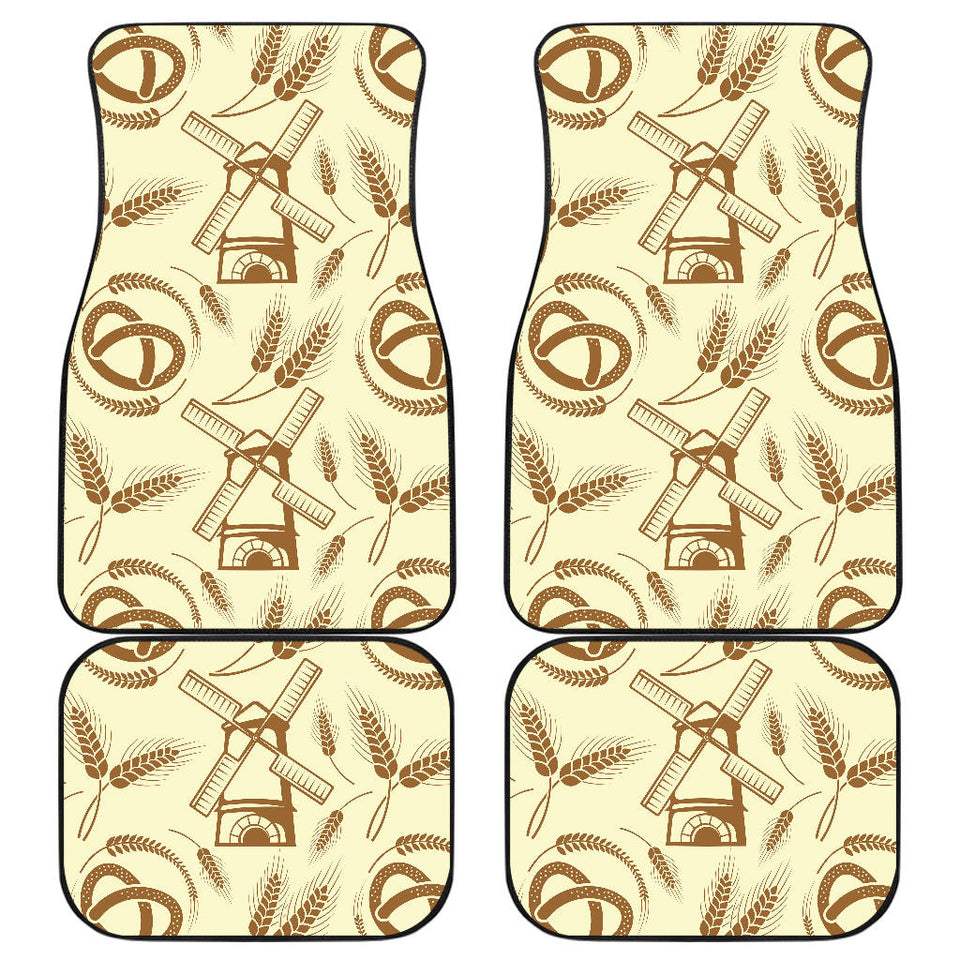 Windmill Wheat Pattern Front And Back Car Mats