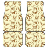 Windmill Wheat Pattern Front And Back Car Mats