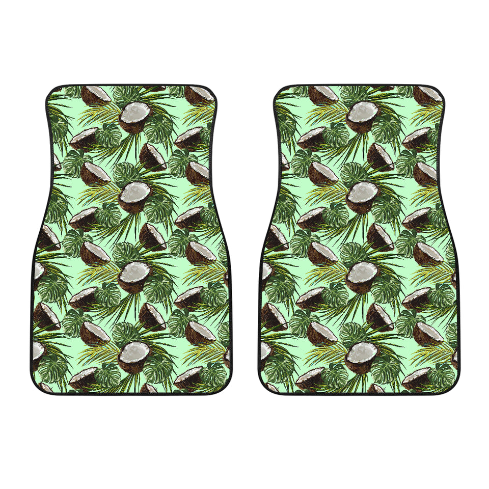 Coconut Pattern Print Design 02 Front Car Mats