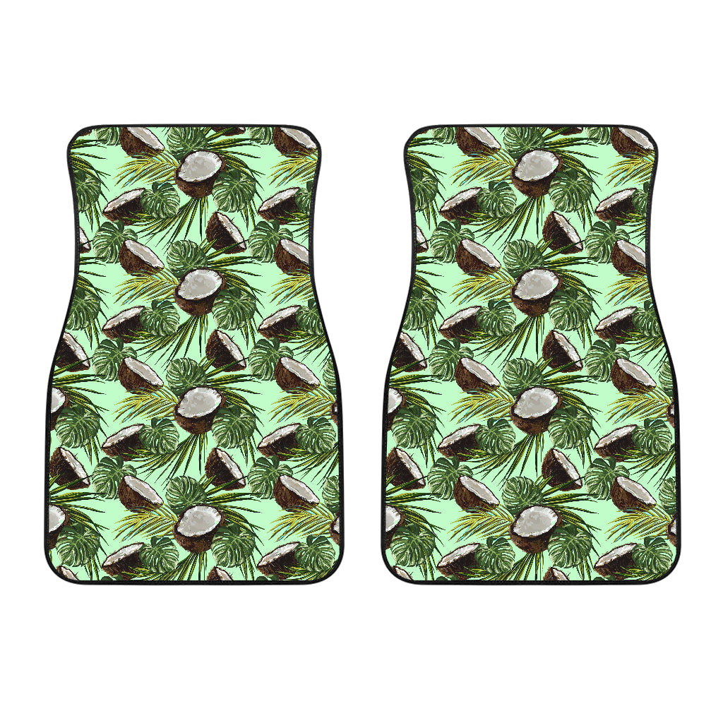 Coconut Pattern Print Design 02 Front Car Mats