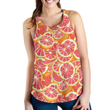 Tropical grapefruit pattern Women Racerback Tank Top