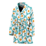 Fried Eggs Pattern Print Design 04 Women's Bathrobe