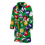 Billiard Ball Pattern Print Design 02 Men's Bathrobe
