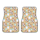 Cow Bottle Of Milk Pattern Front Car Mats