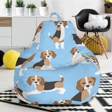 Beagle Dog Blue Background Pattern Bean Bag Cover