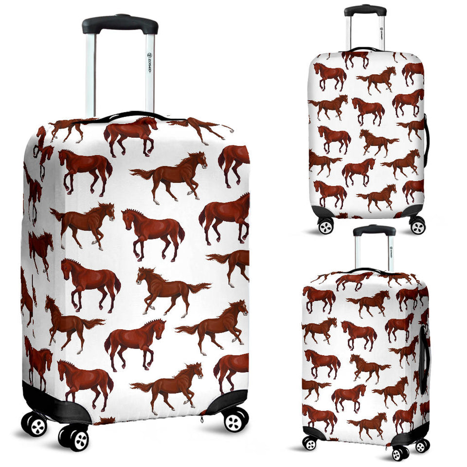 Horses Running Pattern Background Luggage Covers